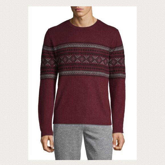 Saks Fifth Avenue Cashmere Geometric Print Sweater Size XL - Picture 1 of 11